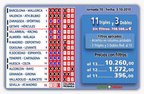 La Quiniela - 11 triples y 3 dobles desde 792 apuestas