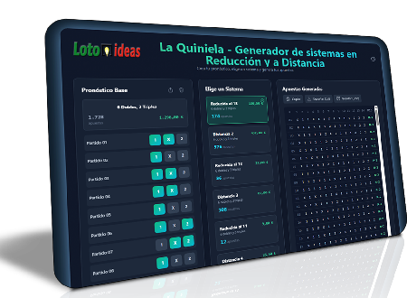 La Quiniela - Generador online gratuito de sistemas Reducidos y a Distancia