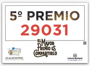 Lotería Navidad - Quinto Premio 22 Diciembre 2018 Lotería Navidad - Quinto Premio 22 Diciembre 2018
